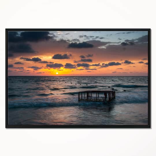 Designart - Tropical Beach with Empty Cage